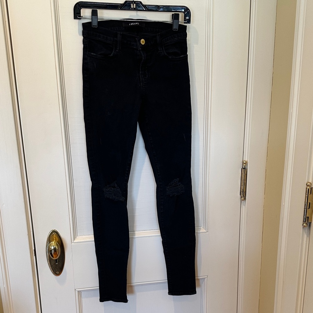 J Brand Black Super Skinny Jeans Sz 25